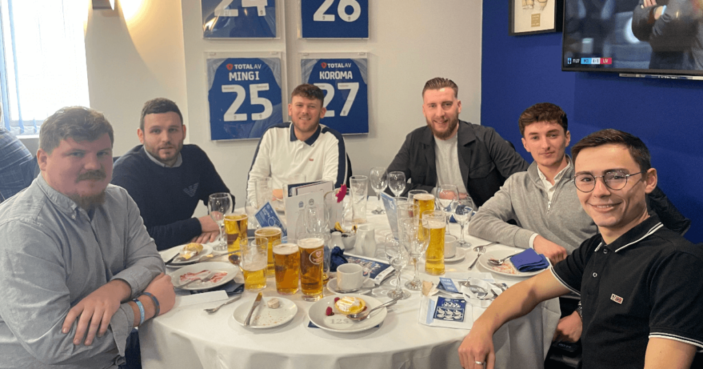 Resolve team in the Portsmouth FC Partner's Lounge