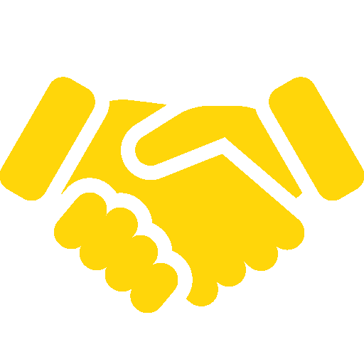 Yellow handshake